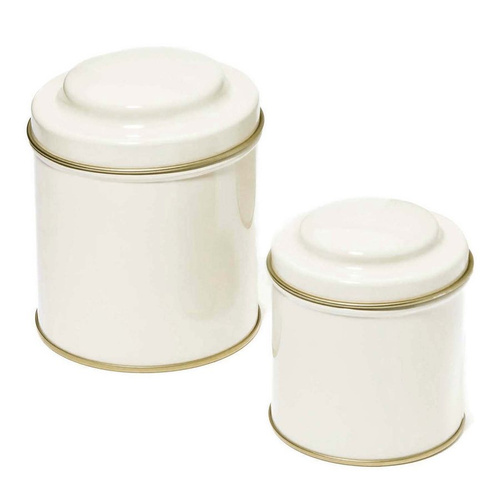 Puszka `Plain Kremowa` okrągła 125g